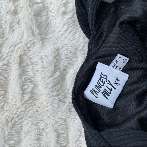 Princess Polly Black Ribbed Bodysuit - Picture 5 of 7